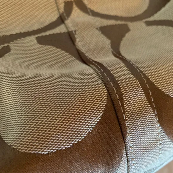 Coach Brown Shoulder Bag with Monogram Pattern - Picture 12 of 15